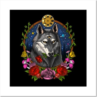 Psychedelic Wolf Posters and Art
